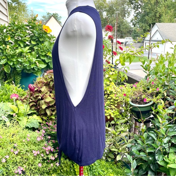 Soft Yoga Workout Top Navy Blue Size Medium - Picture 4 of 8